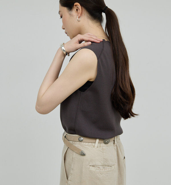  「【接触冷感/アンサンブル対応】アイシーコットンノースリ」|ニット・セーター|