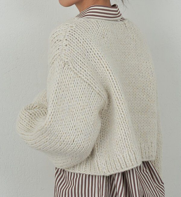  「【HERITANOVUM】ハンドニットジャケット」|ニット・セーター|