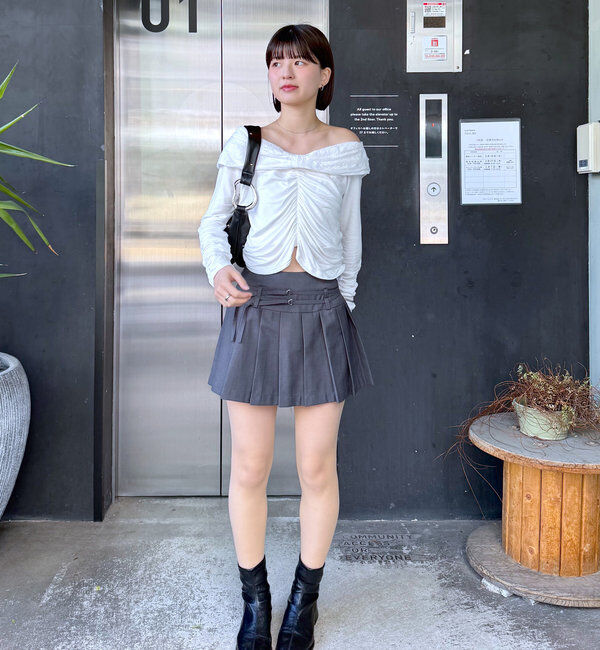  「[mline]コットンレースオフショルＴ」|Tシャツ・カットソー|