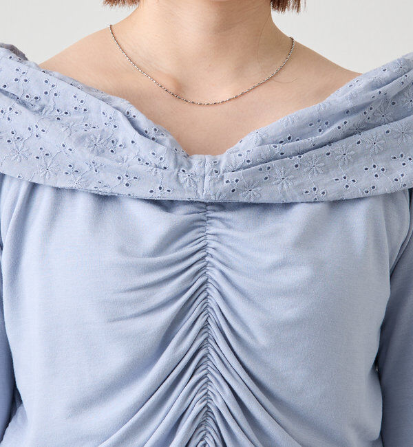  「[mline]コットンレースオフショルＴ」|Tシャツ・カットソー|