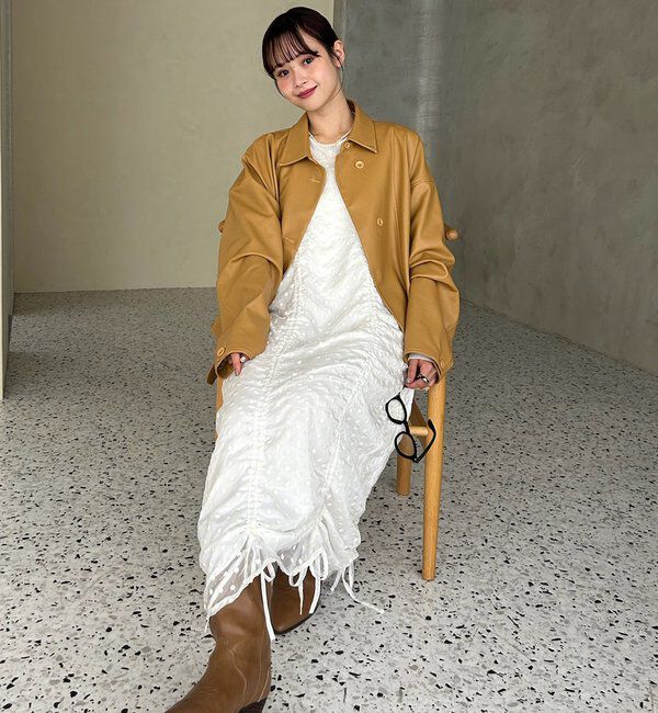  「【＠akane__11.1企画】ドロストフラワーキャミワンピース」|ワンピース|