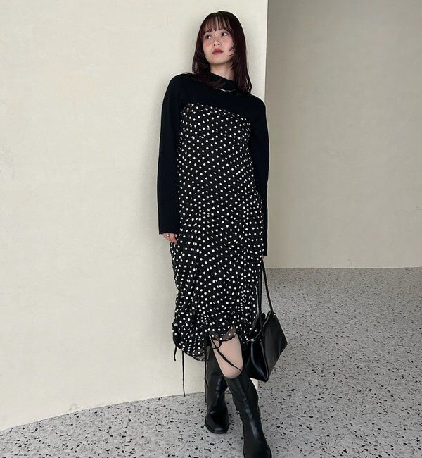  「【＠akane__11.1企画】ドロストフラワーキャミワンピース」|ワンピース|