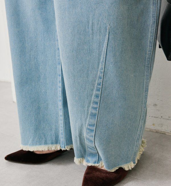  「クラッシュカーブパンツ」|デニム|