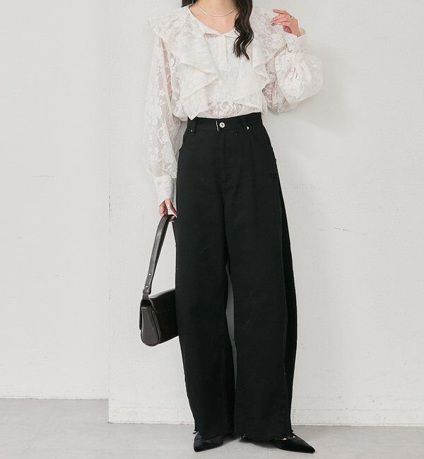  「クラッシュカーブパンツ」|デニム|