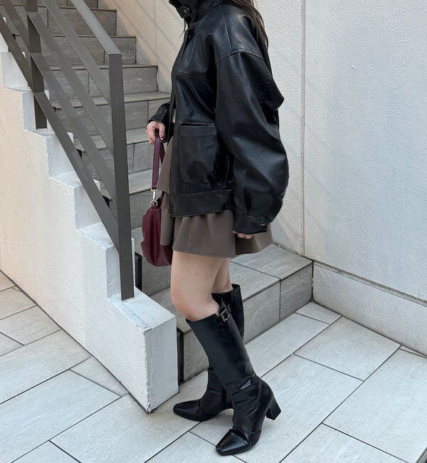  「【SNS総再生回数300万回突破！】フェイクレザーミドルルーズジャケット」|その他|