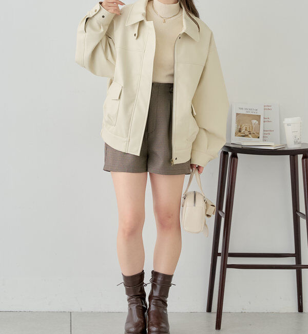  「【SNS総再生回数300万回突破！】フェイクレザーミドルルーズジャケット」|その他|