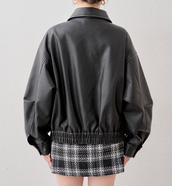  「【SNS総再生回数300万回突破！】フェイクレザーミドルルーズジャケット」|その他|