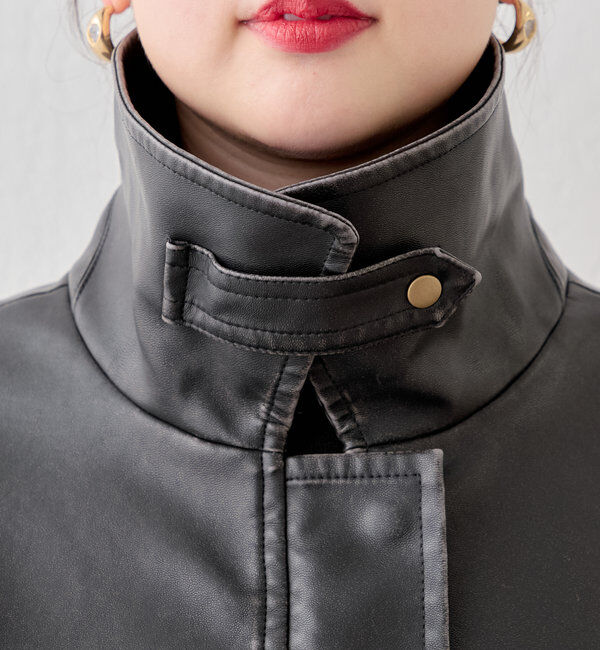  「【SNS総再生回数300万回突破！】フェイクレザーミドルルーズジャケット」|その他|