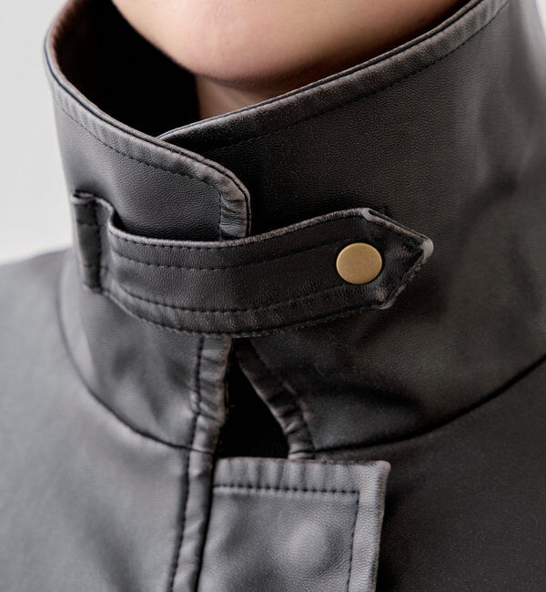  「【SNS総再生回数300万回突破！】フェイクレザーミドルルーズジャケット」|その他|