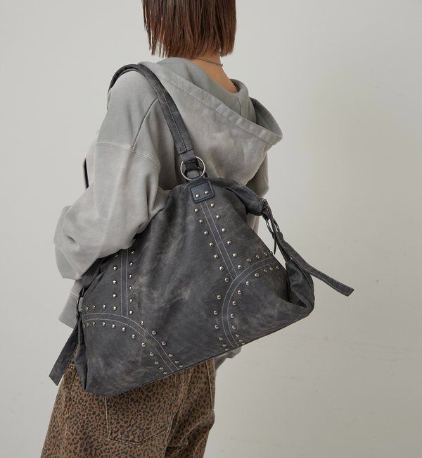  「【WEB限定】スタッズボストンバッグ」|トートバッグ|
