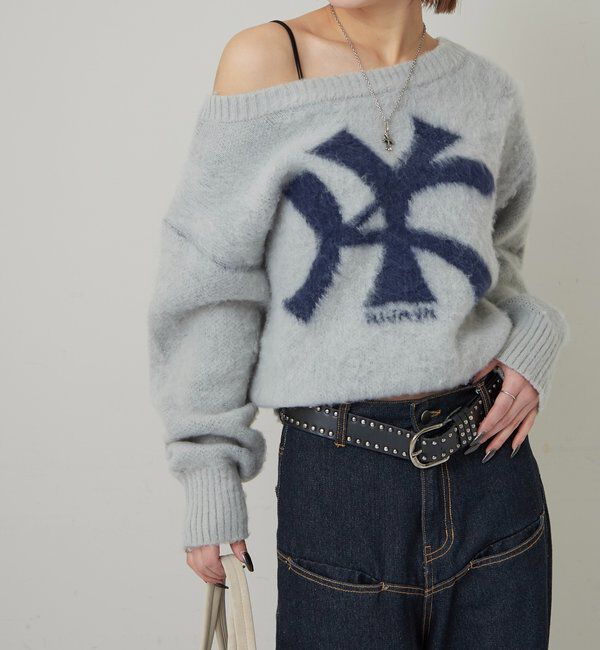  「KYモヘアタッチオフショルニット」|ニット・セーター|