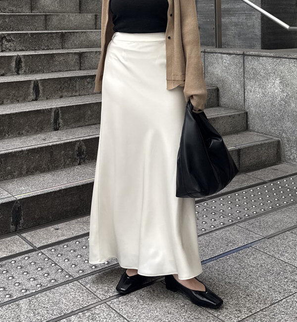  「【新色/ブラウン】バイアススカート」|スカート|