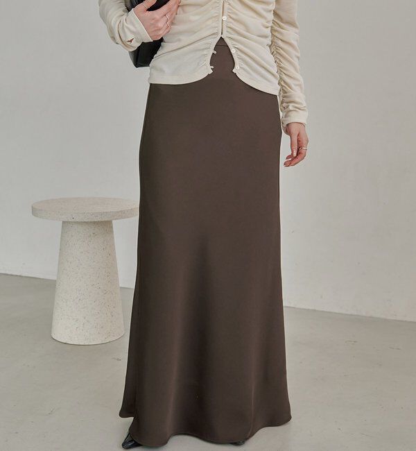  「【新色/ブラウン】バイアススカート」|スカート|