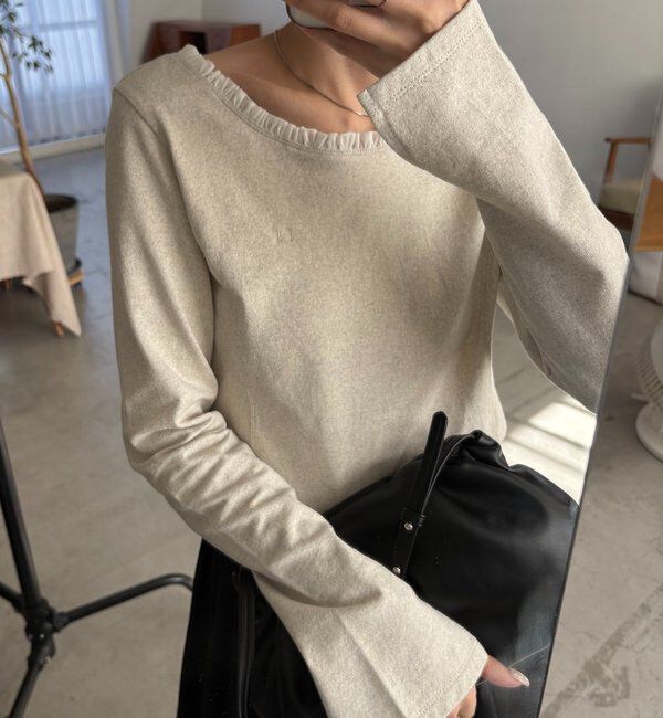  「〈C.L〉フリル襟ボートネックTシャツ」|Tシャツ・カットソー|