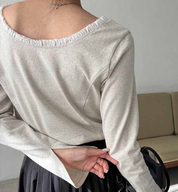  「〈C.L〉フリル襟ボートネックTシャツ」|Tシャツ・カットソー|