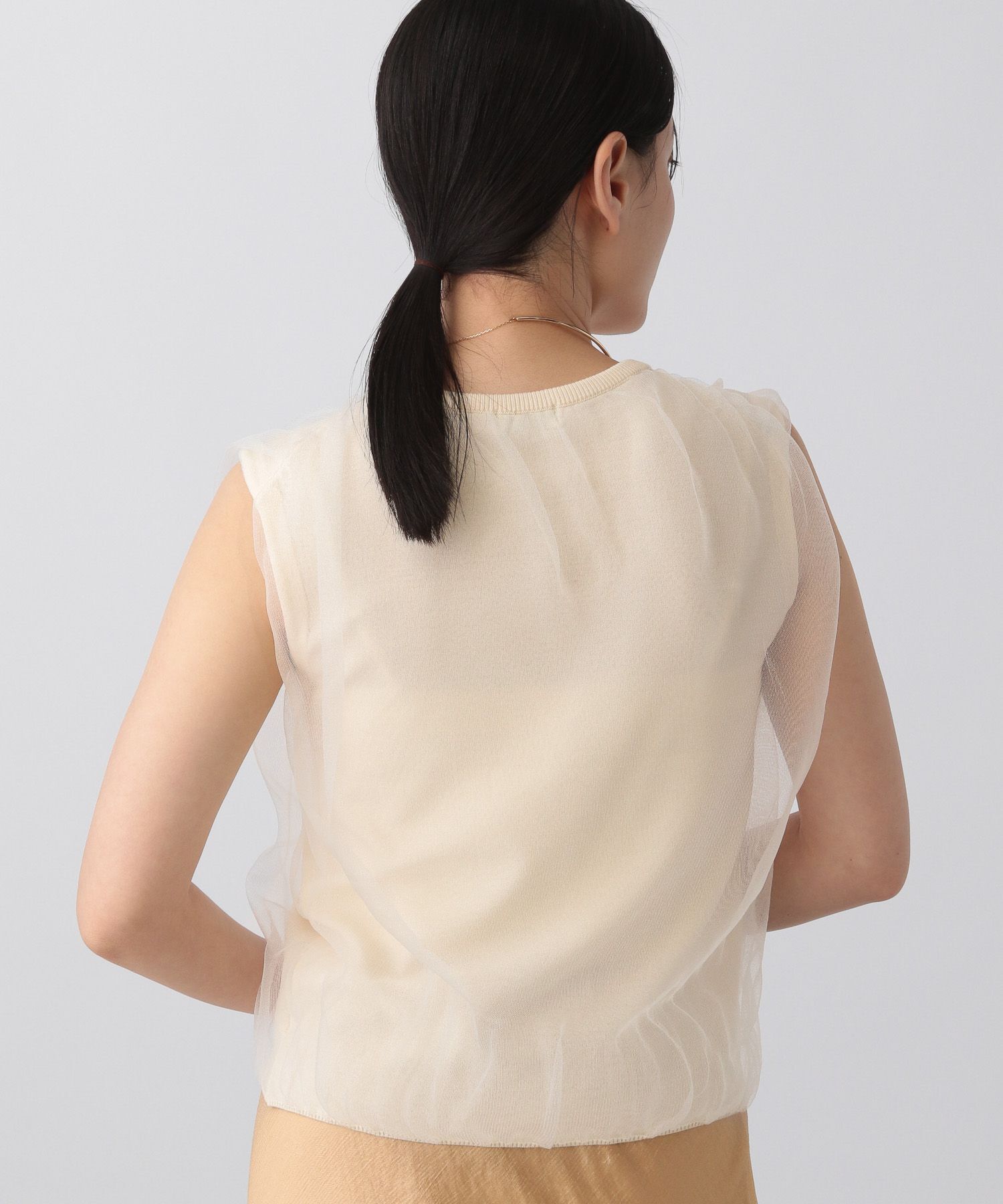 A part by 「ニットチュールレイヤー_ノースリーブ」|ニット・セーター|