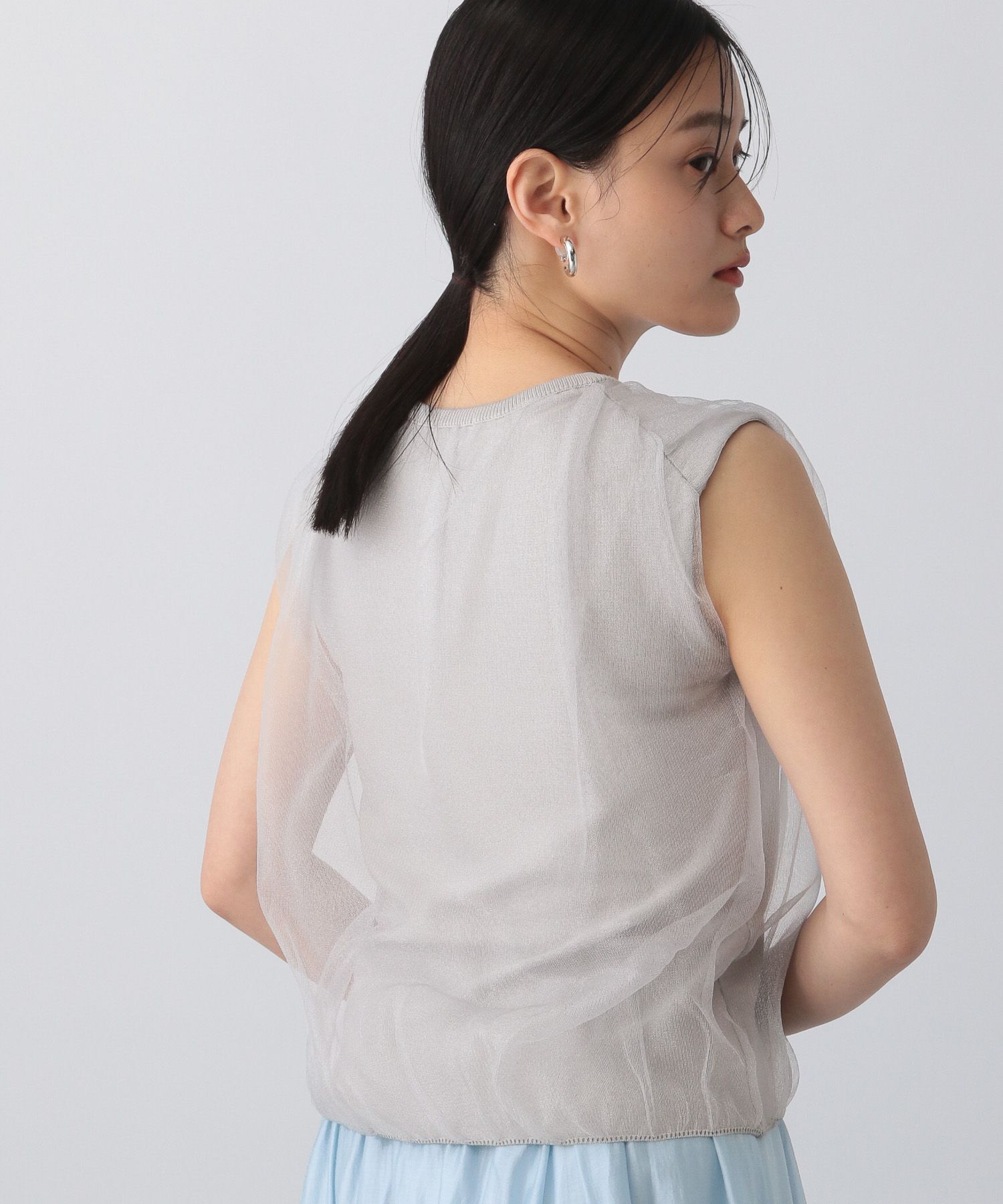 A part by 「ニットチュールレイヤー_ノースリーブ」|ニット・セーター|