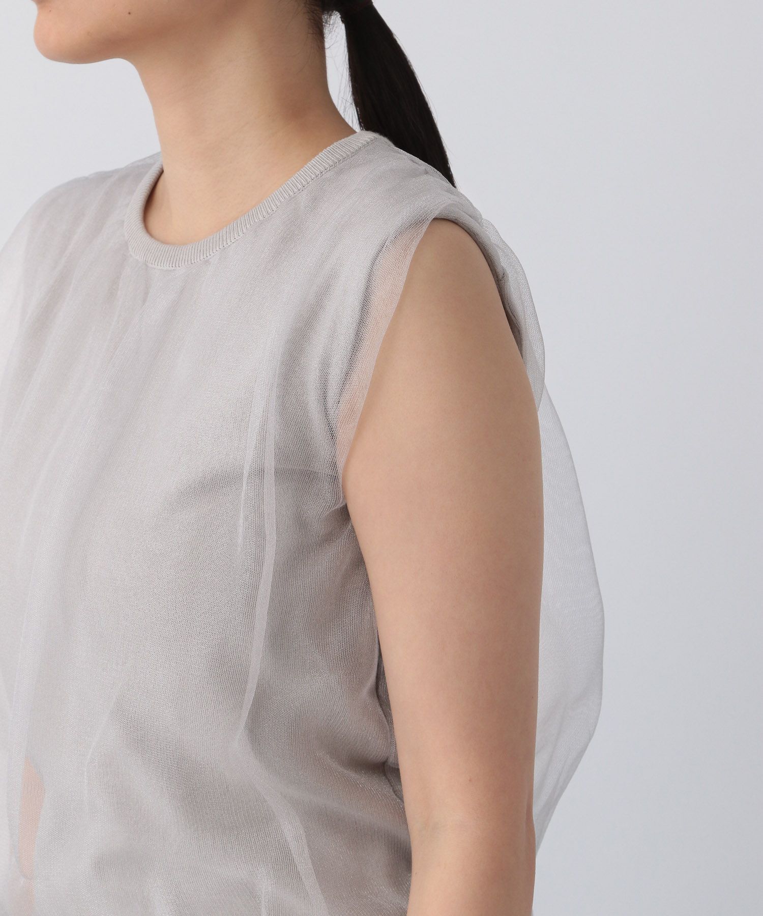 A part by 「ニットチュールレイヤー_ノースリーブ」|ニット・セーター|