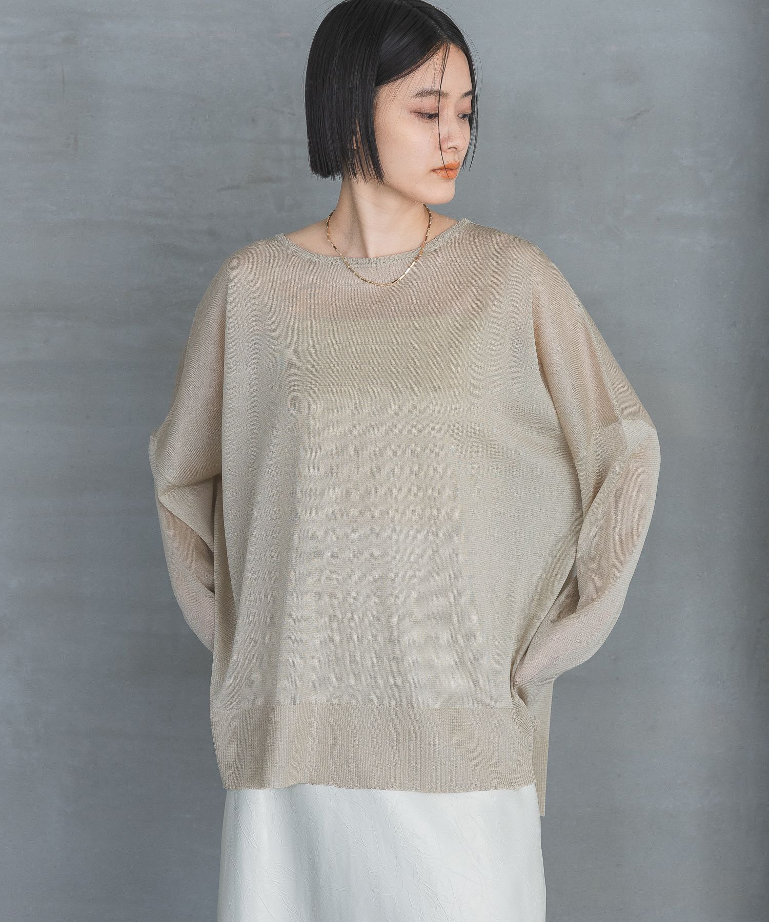 A part by 「シアーニットプルオーバー_長袖」|ニット・セーター|