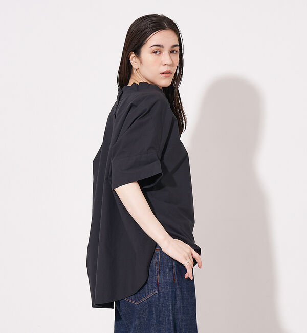 collex「オフスタンドカラーコットンブラウス」|シャツ・ブラウス|