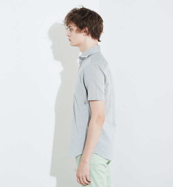 ABAHOUSE「【FLEX SHIRTS】シルキー サッカー ジャージー 半袖シャツ」|シャツ・ブラウス|