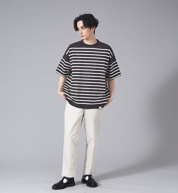 ABAHOUSE「【MONTKEMMEL / モンケメル】別注 ボーダー オーバーサイズ クルーネ」|Tシャツ・カットソー|