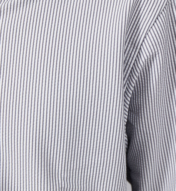 ABAHOUSE「【多機能】ナローストライプ サッカー ボタンダウン シャツ」|シャツ・ブラウス|