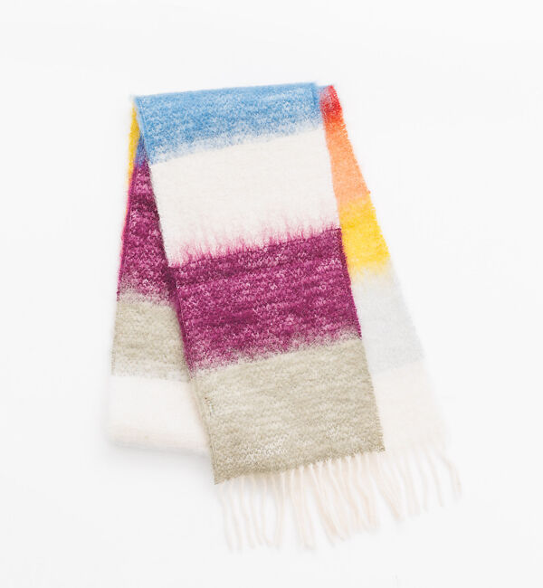 ABAHOUSE「【MANTAS EZCARAY】モヘアマフラー / FOULAND」|マフラー|ホワイト