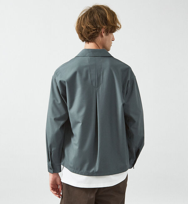 ABAHOUSE「インバーテッドプリーツ シャツブルゾン」|ブルゾン・スタジャン|