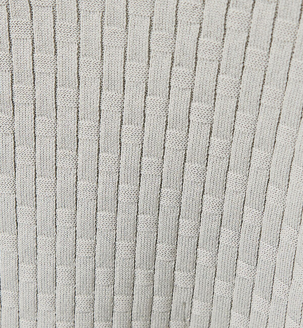 ABAHOUSE「【ハイストレッチ】ブロックチェック ジャガード タートルネック ニット」|ニット・セーター|