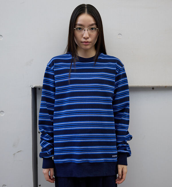 ABAHOUSE「BARBARIAN 12ozHEAVY WEIGHTスウェット/ボーダー/ユニセ」|Tシャツ・カットソー|