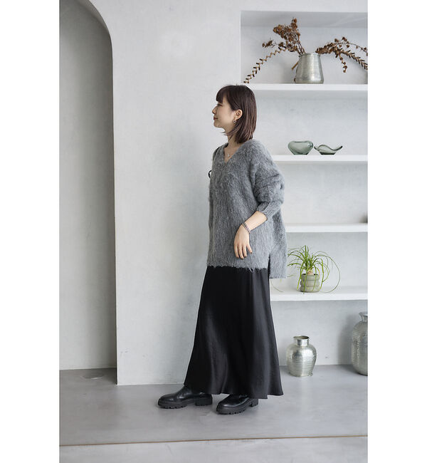 Rouge vif「【一部店舗限定】 　シャギーフォルムVネックニット」|ニット・セーター|