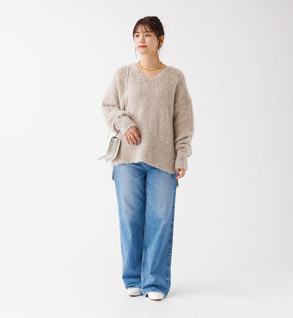 Rouge vif「【一部店舗限定】 　シャギーフォルムVネックニット」|ニット・セーター|