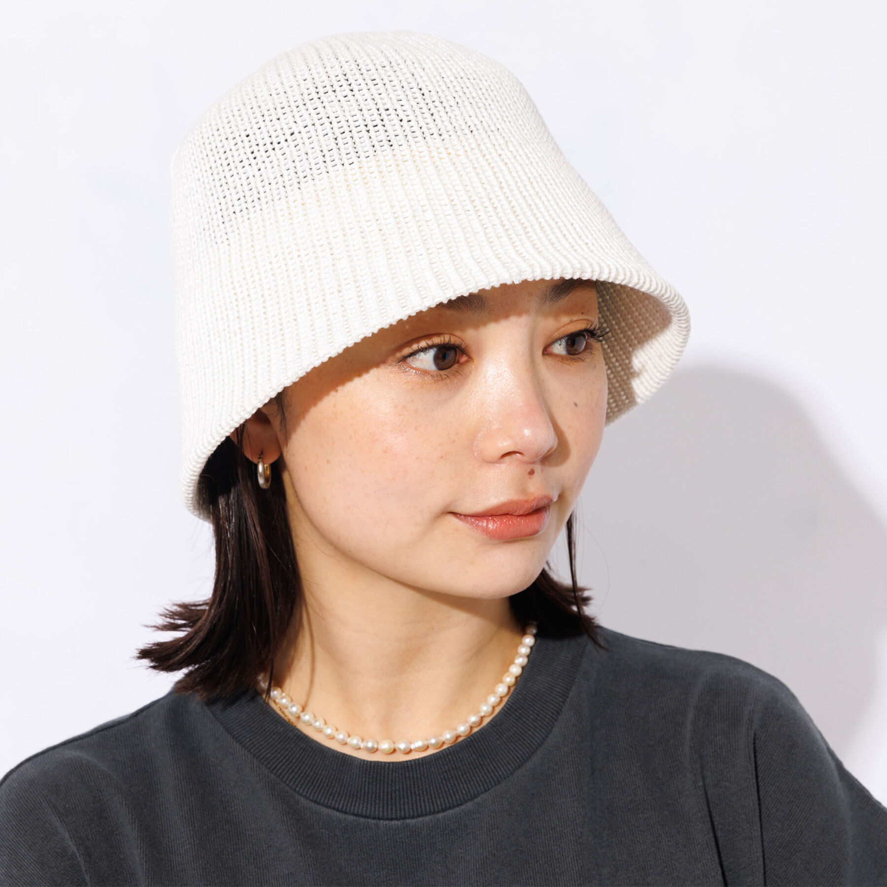 Rouge vif「コットンバケットハット」|その他|アイボリー