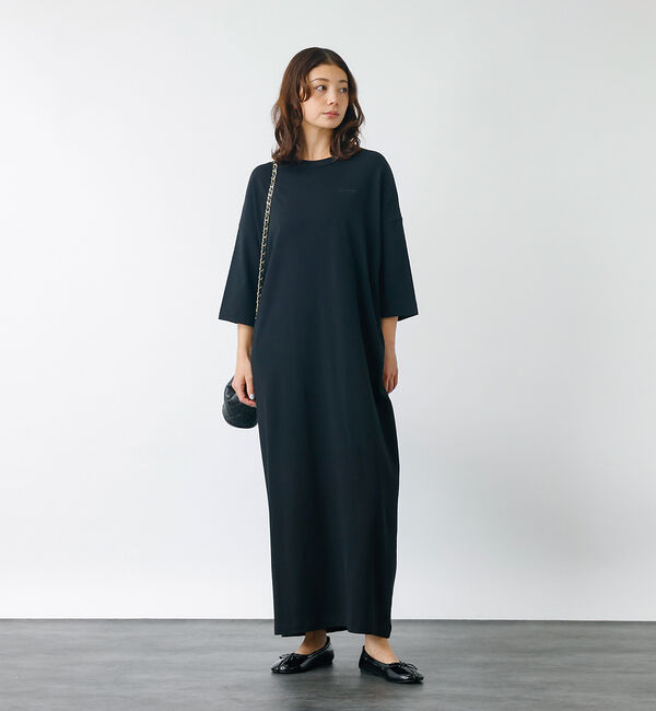 Rouge vif「【Charcoal TOKYO】クルーネック カットソードレス / Tシャツワン」|ワンピース|