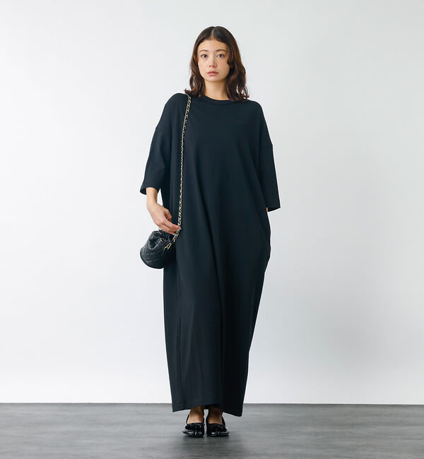 Rouge vif「【Charcoal TOKYO】クルーネック カットソードレス / Tシャツワン」|ワンピース|