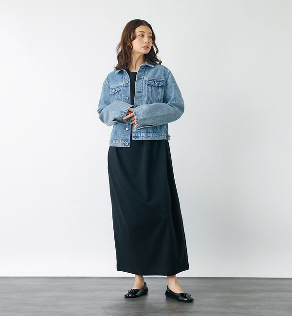 Rouge vif「【Charcoal TOKYO】クルーネック カットソードレス / Tシャツワン」|ワンピース|