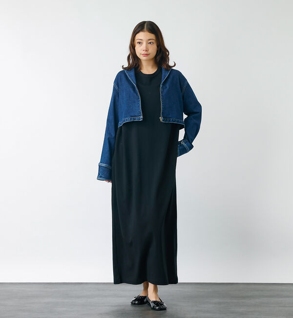 Rouge vif「【Charcoal TOKYO】クルーネック カットソードレス / Tシャツワン」|ワンピース|