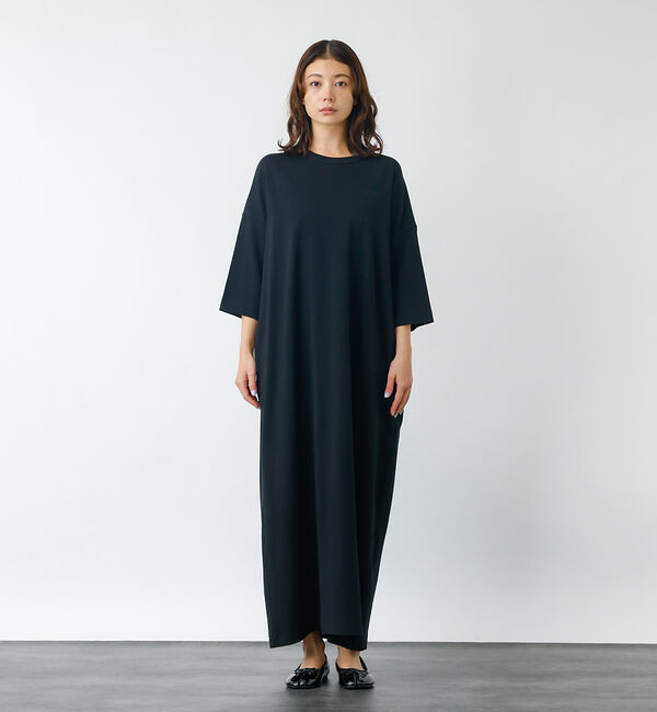 Rouge vif「【Charcoal TOKYO】クルーネック カットソードレス / Tシャツワン」|ワンピース|