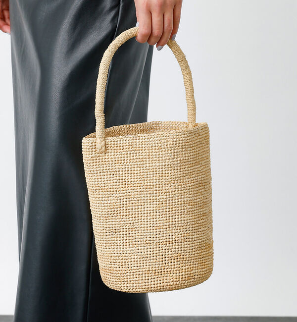 Rouge vif「【MADE IN MADA /メイドインマダ】ワンハンドル かごバッグ【WEB限」|ハンドバッグ|ベージュ