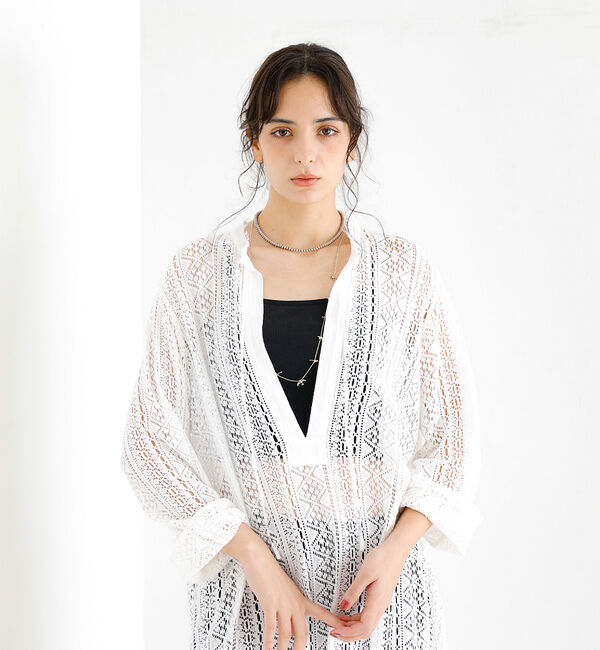 Rouge vif「【Le Melange/ル・メランジュ】レースマキシドレス【WEB限定】」|ワンピース|