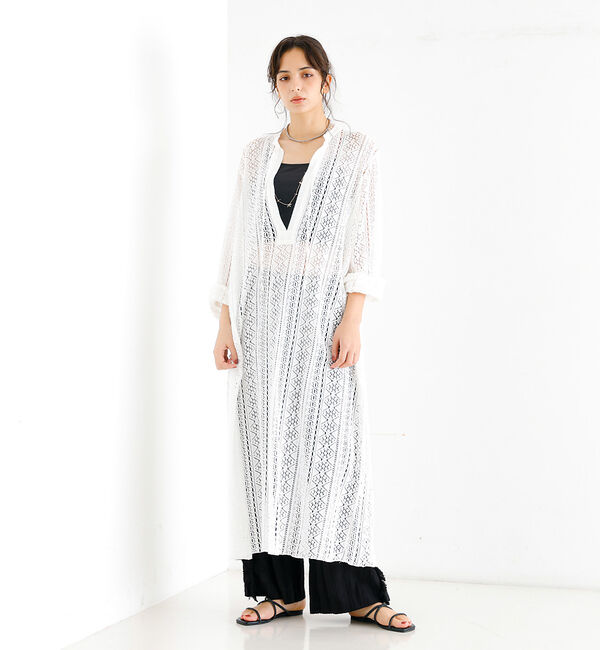 Rouge vif「【Le Melange/ル・メランジュ】レースマキシドレス【WEB限定】」|ワンピース|