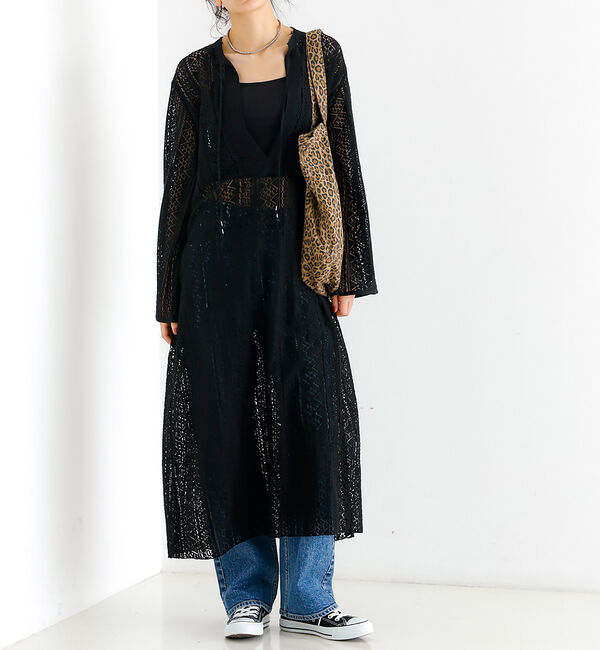 Rouge vif「【Le Melange/ル・メランジュ】レースマキシドレス【WEB限定】」|ワンピース|ブラック