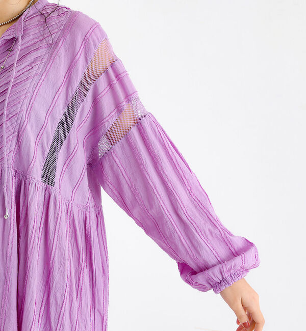 Rouge vif「【Le Melange/ル・メランジュ】カットドビースドレス / スキッパーワン」|ワンピース|