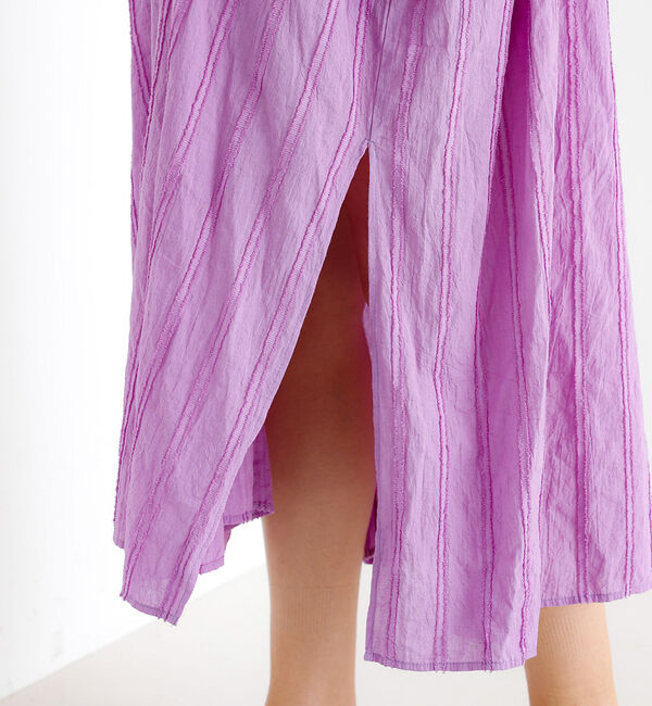 Rouge vif「【Le Melange/ル・メランジュ】カットドビースドレス / スキッパーワン」|ワンピース|