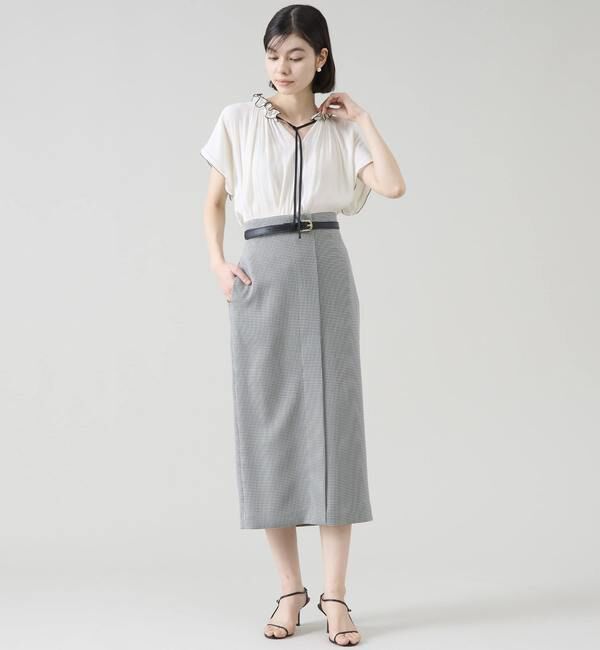 TIARA「バイカラーメローブラウス」|シャツ・ブラウス|