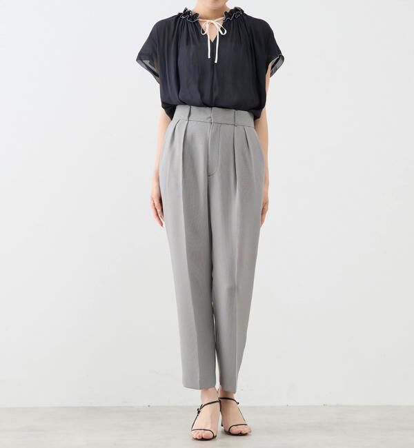 TIARA「バイカラーメローブラウス」|シャツ・ブラウス|