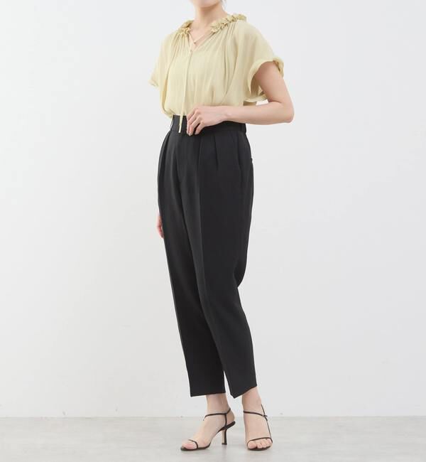 TIARA「バイカラーメローブラウス」|シャツ・ブラウス|