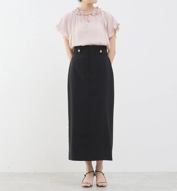 TIARA「バイカラーメローブラウス」|シャツ・ブラウス|