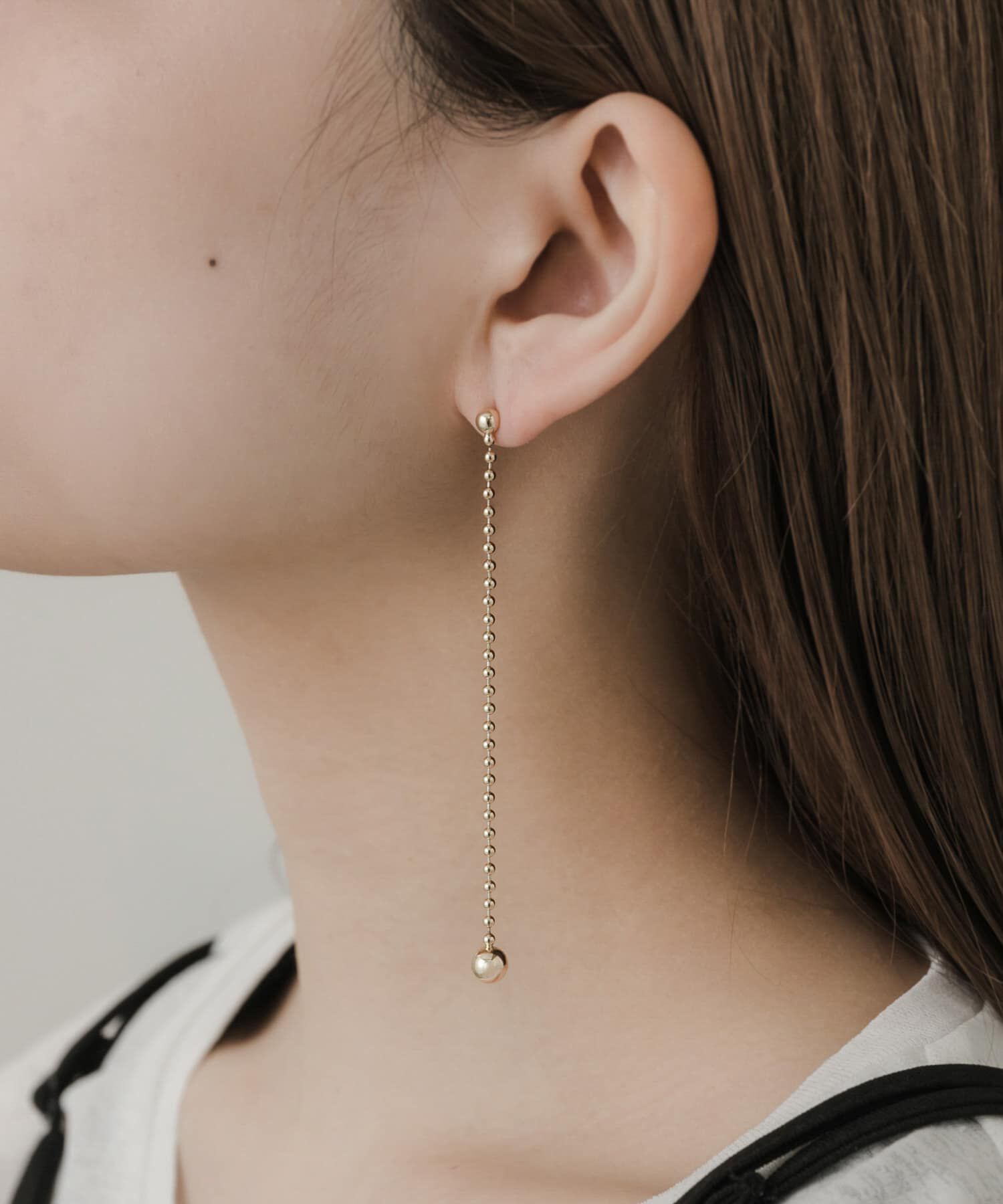 SMELLY「ボールチェーンロングピアス」|ピアス|